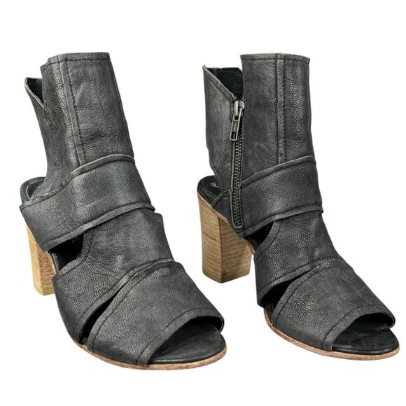 Free People Women’s Effie Grey Block Heel Sandal Size 36 US 6 - Picture 5 of 13